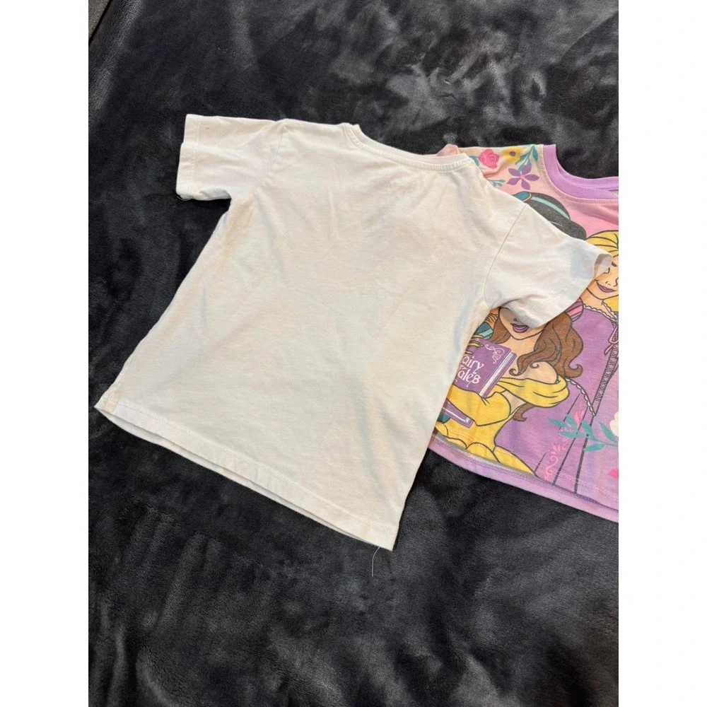 Girls Strawberry Shortcake Disney Princess T Shirt Lot XS 4-5 Size 6 Pink Tee